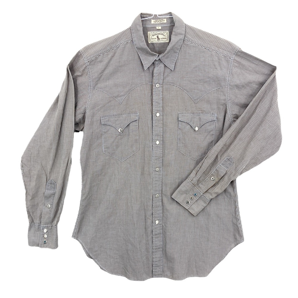 POLO WESTERN RALPH LAUREN Vintage Snap Button Shirt Brown